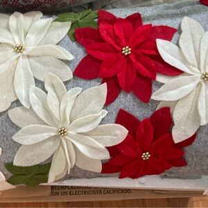 New poinsettia pillow